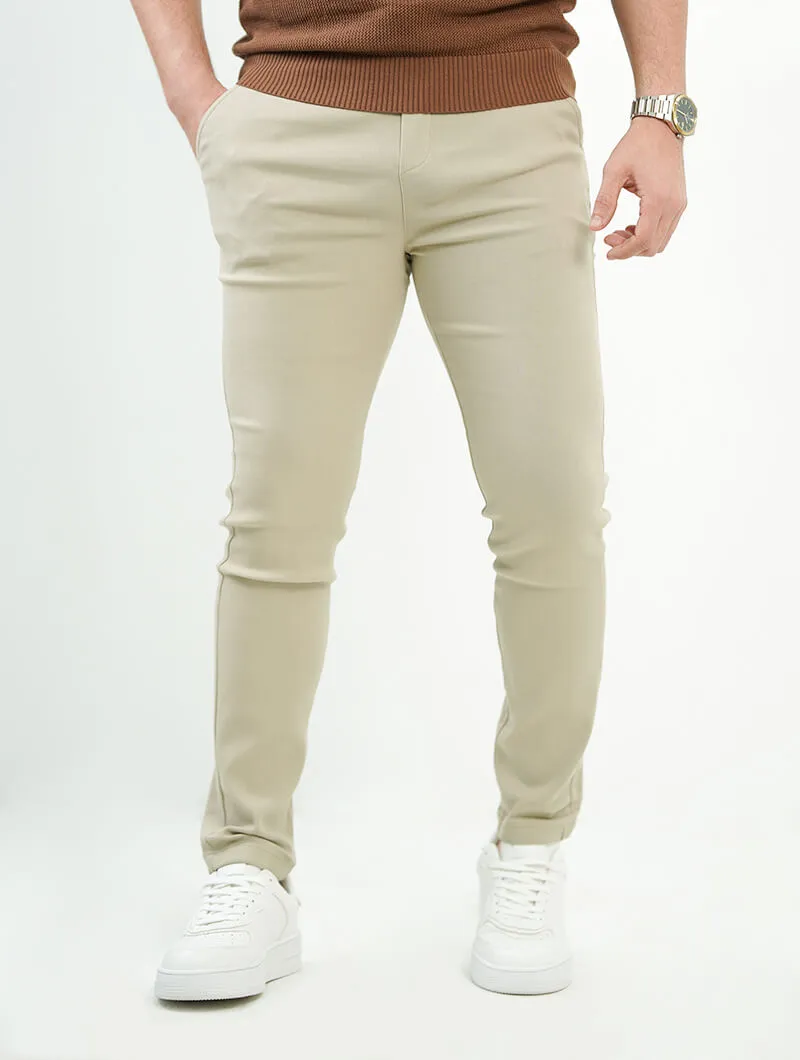 Pantalon slim en coton